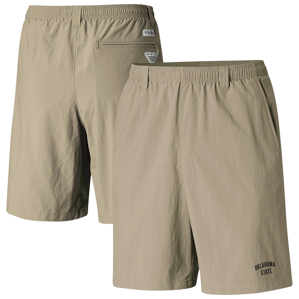Men's Columbia Tan Oklahoma State Cowboys PFG Backcast III Water Shorts