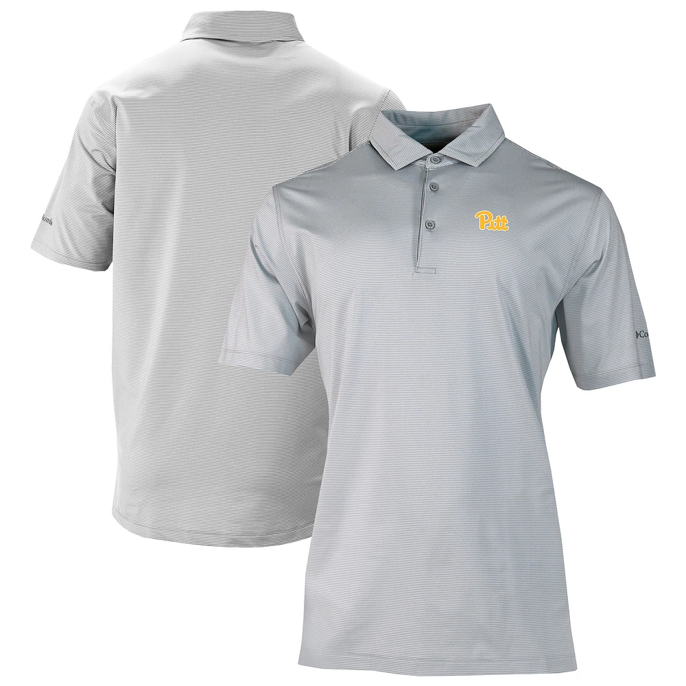 Men's Columbia Gray Pitt Panthers Double Hit Polo