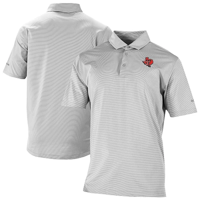 Men's Columbia Gray Texas Tech Red Raiders Double Hit Polo