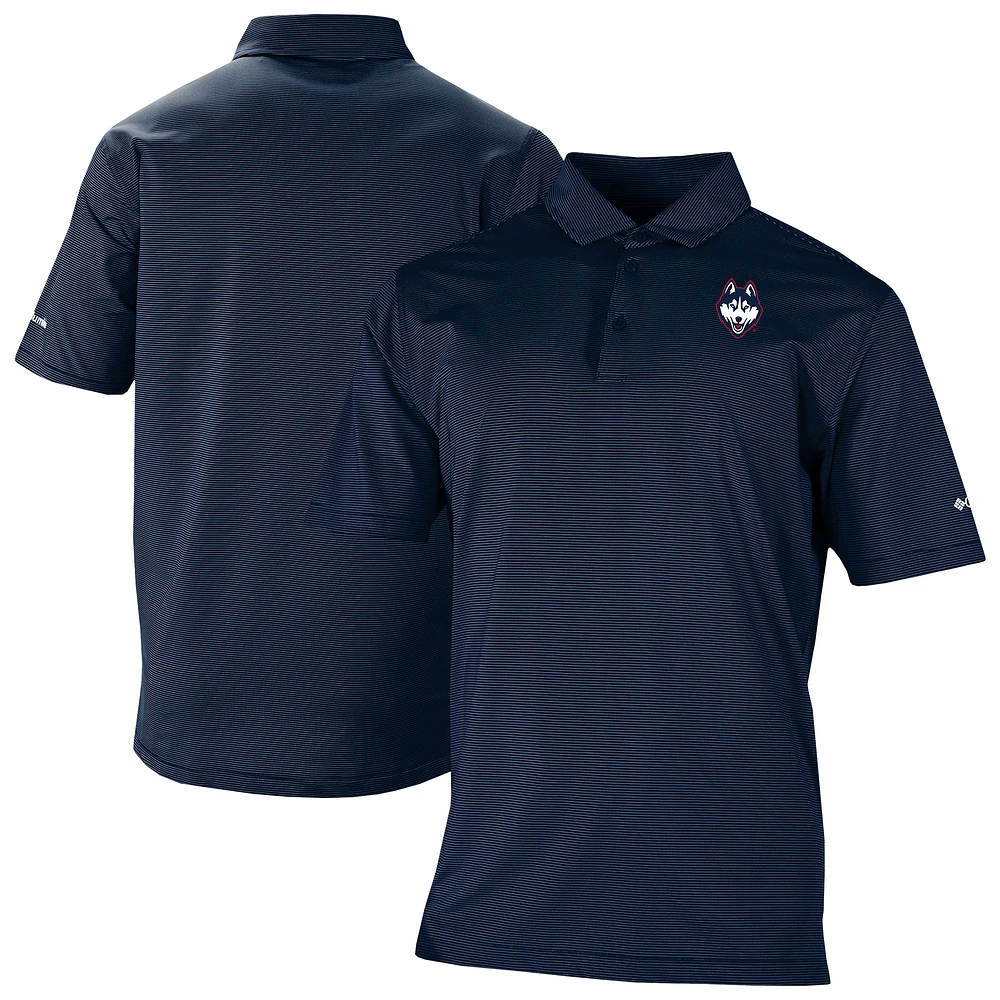 Men's Columbia Navy UConn Huskies Double Hit Polo