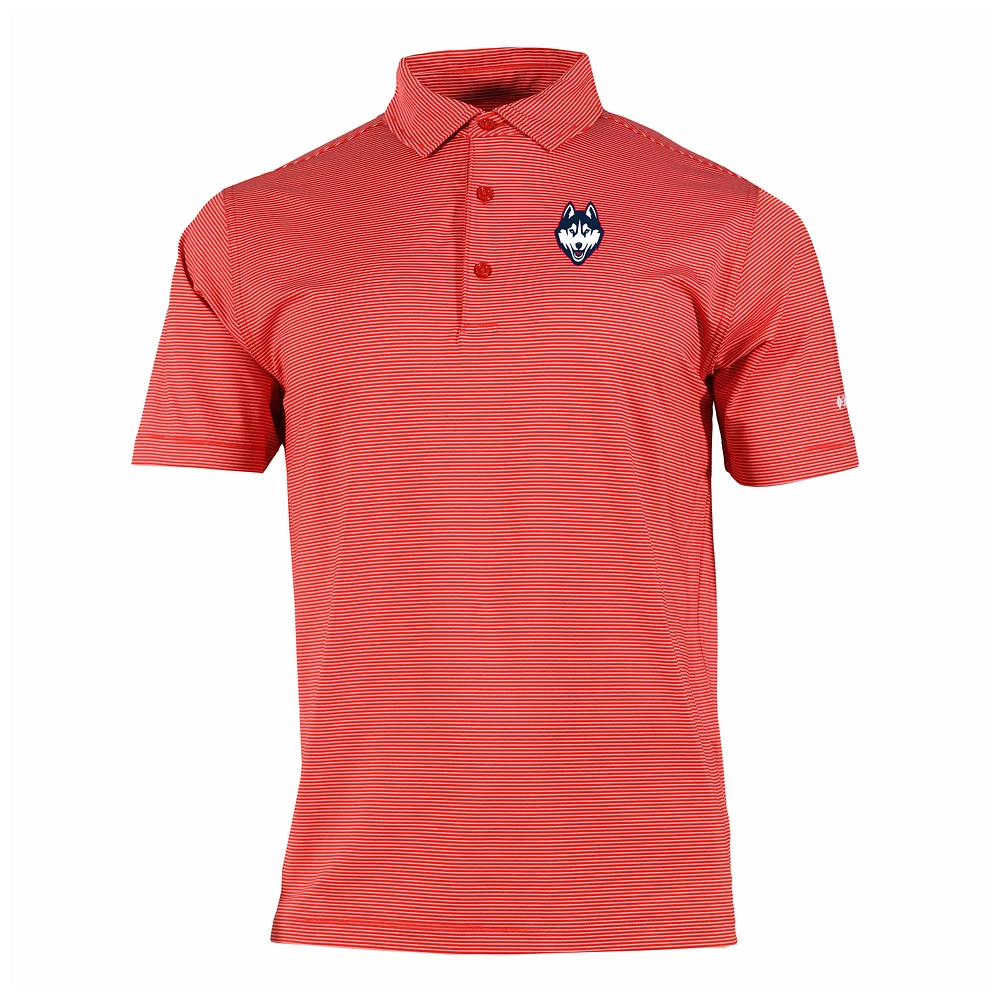Men's Columbia Red UConn Huskies Double Hit Polo