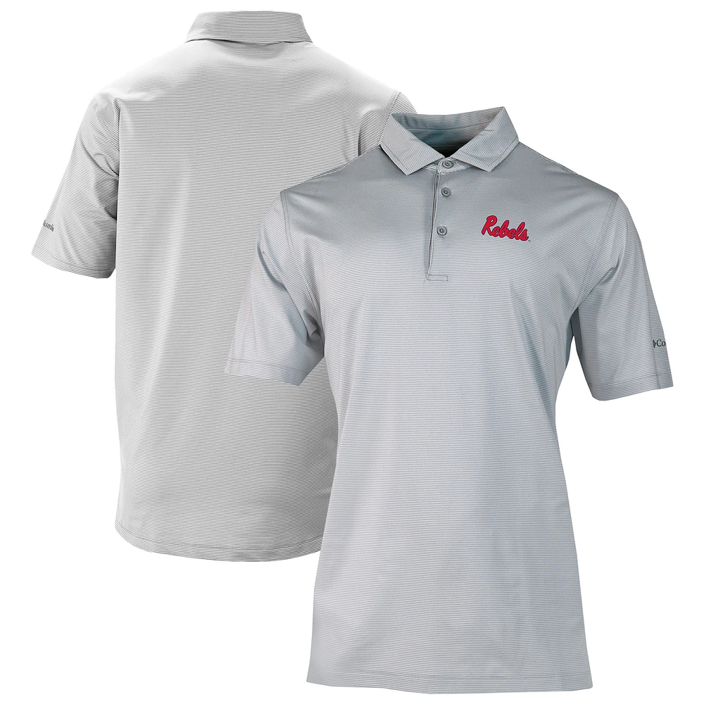 Men's Columbia Gray Ole Miss Rebels Double Hit Polo