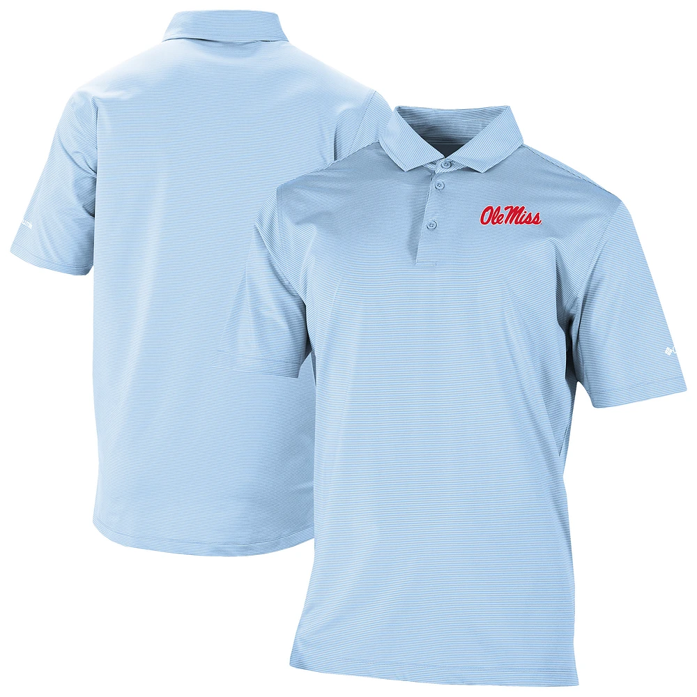 Men's Columbia Powder Blue Ole Miss Rebels Double Hit Polo