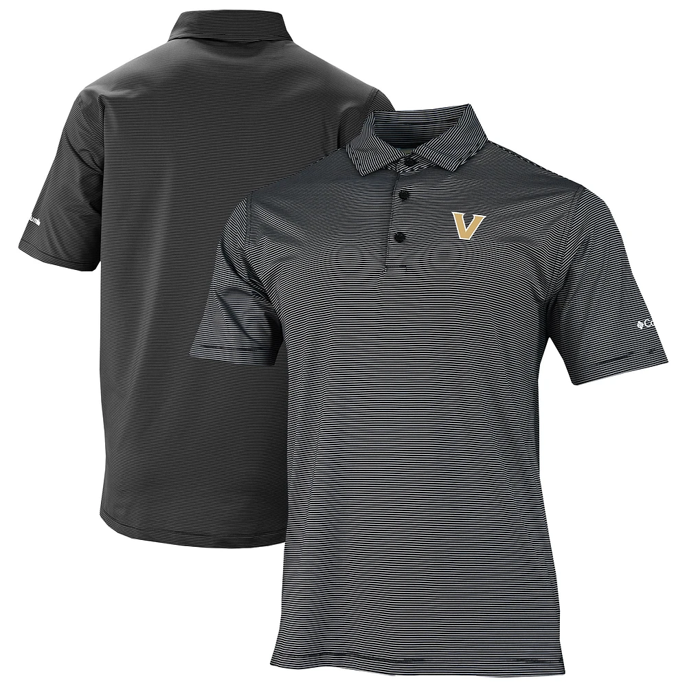 Men's Columbia Black Vanderbilt Commodores Double Hit Polo