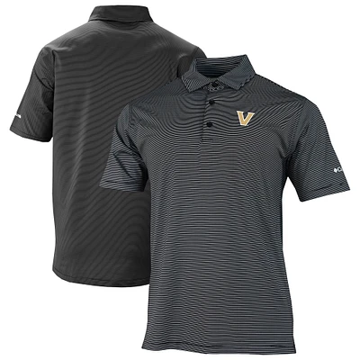 Men's Columbia Black Vanderbilt Commodores Double Hit Polo