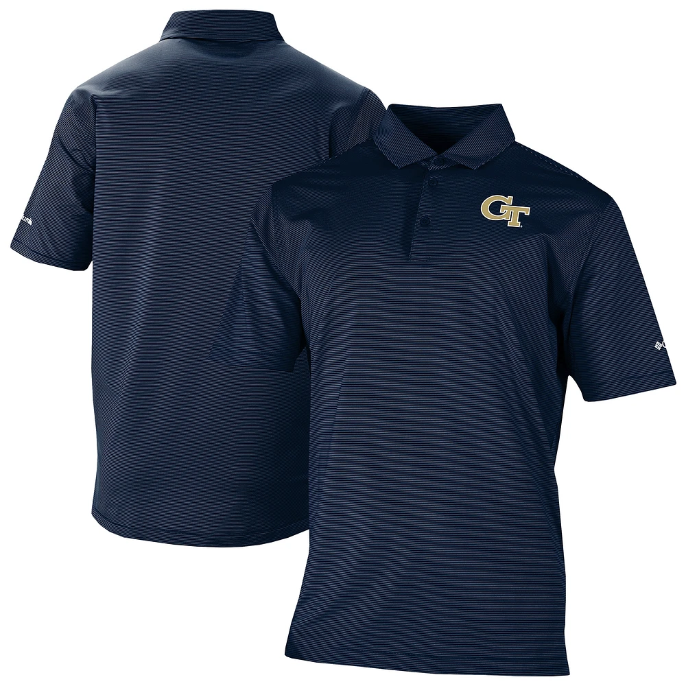 Men's Columbia Navy Georgia Tech Yellow Jackets Double Hit Polo