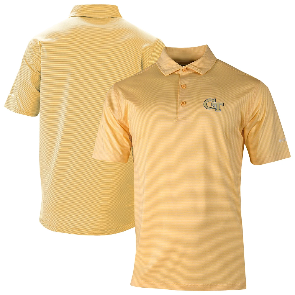 Men's Columbia Yellow Georgia Tech Jackets Double Hit Polo