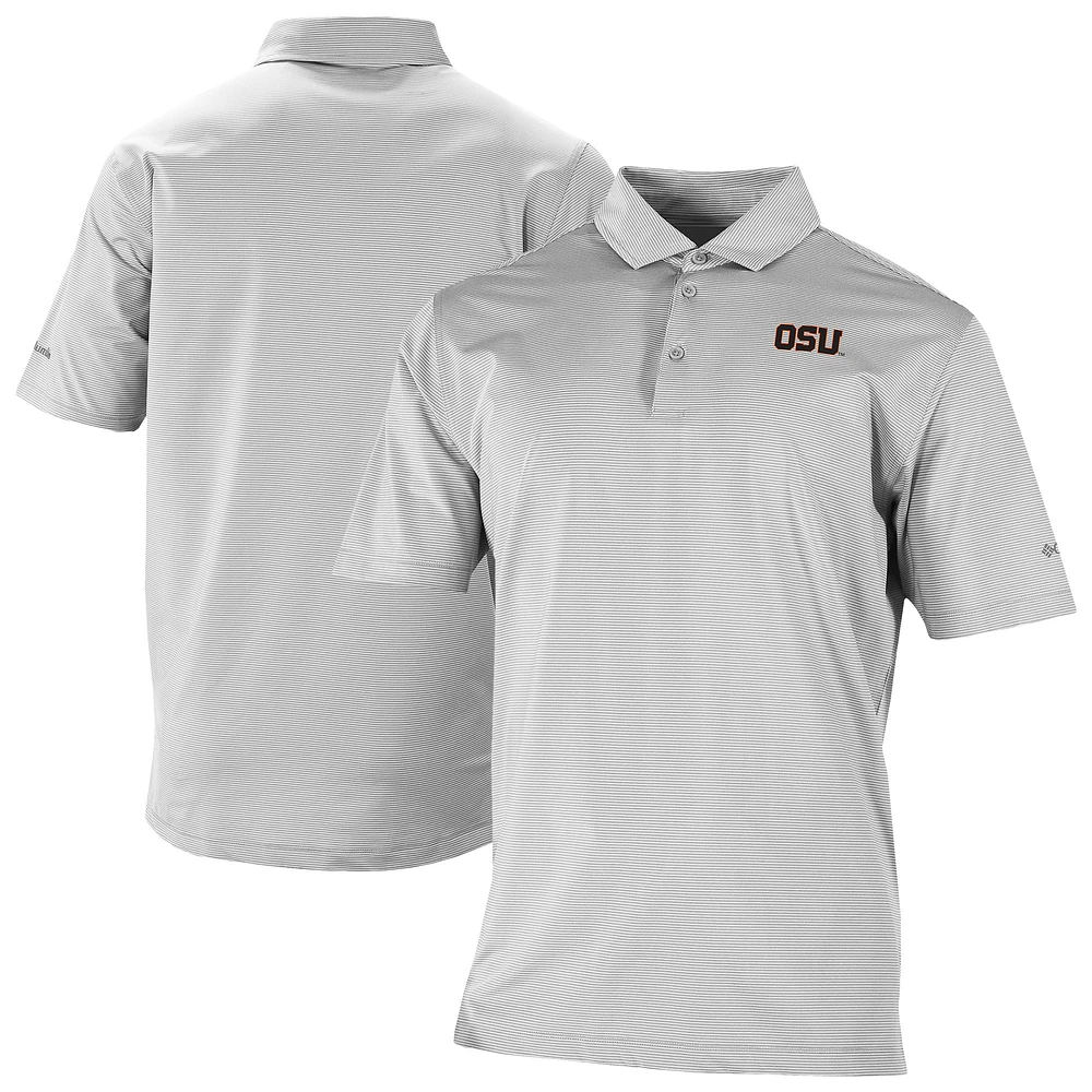 Men's Columbia Gray Oregon State Beavers Double Hit Polo