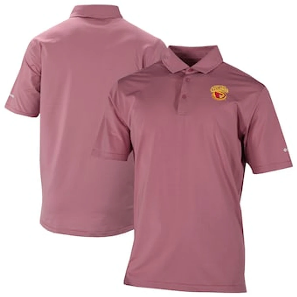Men's Columbia Red Iowa State Cyclones Double Hit Polo
