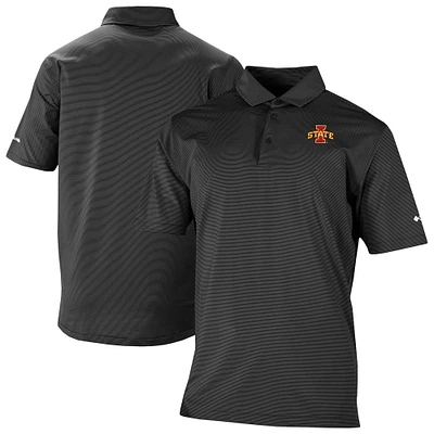 Men's Columbia Black Iowa State Cyclones Double Hit Polo
