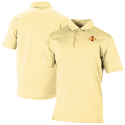 Men's Columbia Yellow Iowa State Cyclones Double Hit Polo