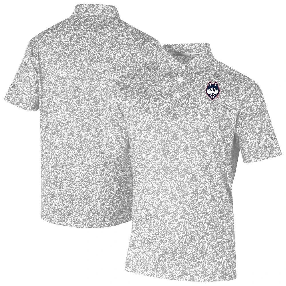 Men's Columbia Gray UConn Huskies Westside Country Polo