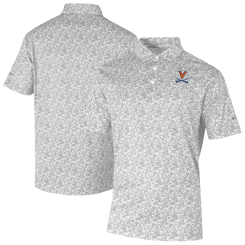 Men's Columbia Gray Virginia Cavaliers Westside Country Polo