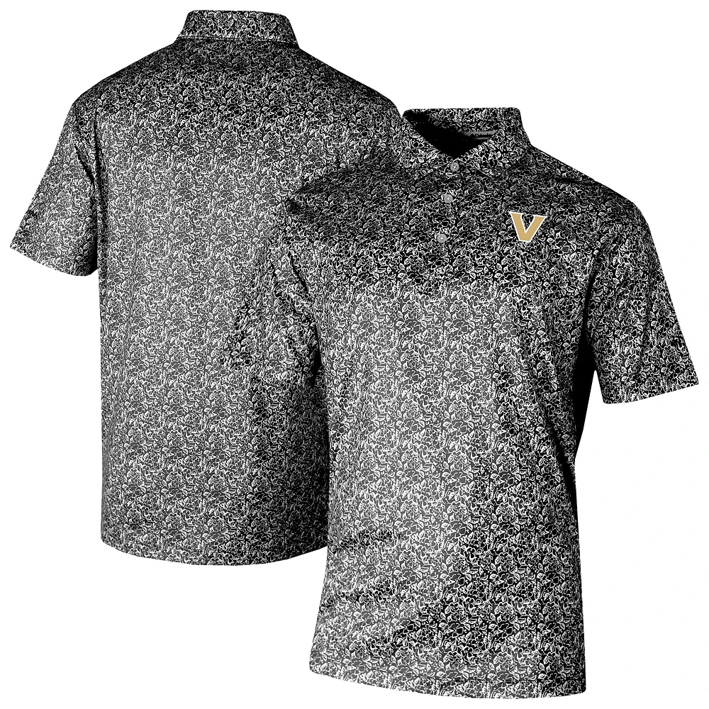 Men's Columbia Black Vanderbilt Commodores Westside Country Polo