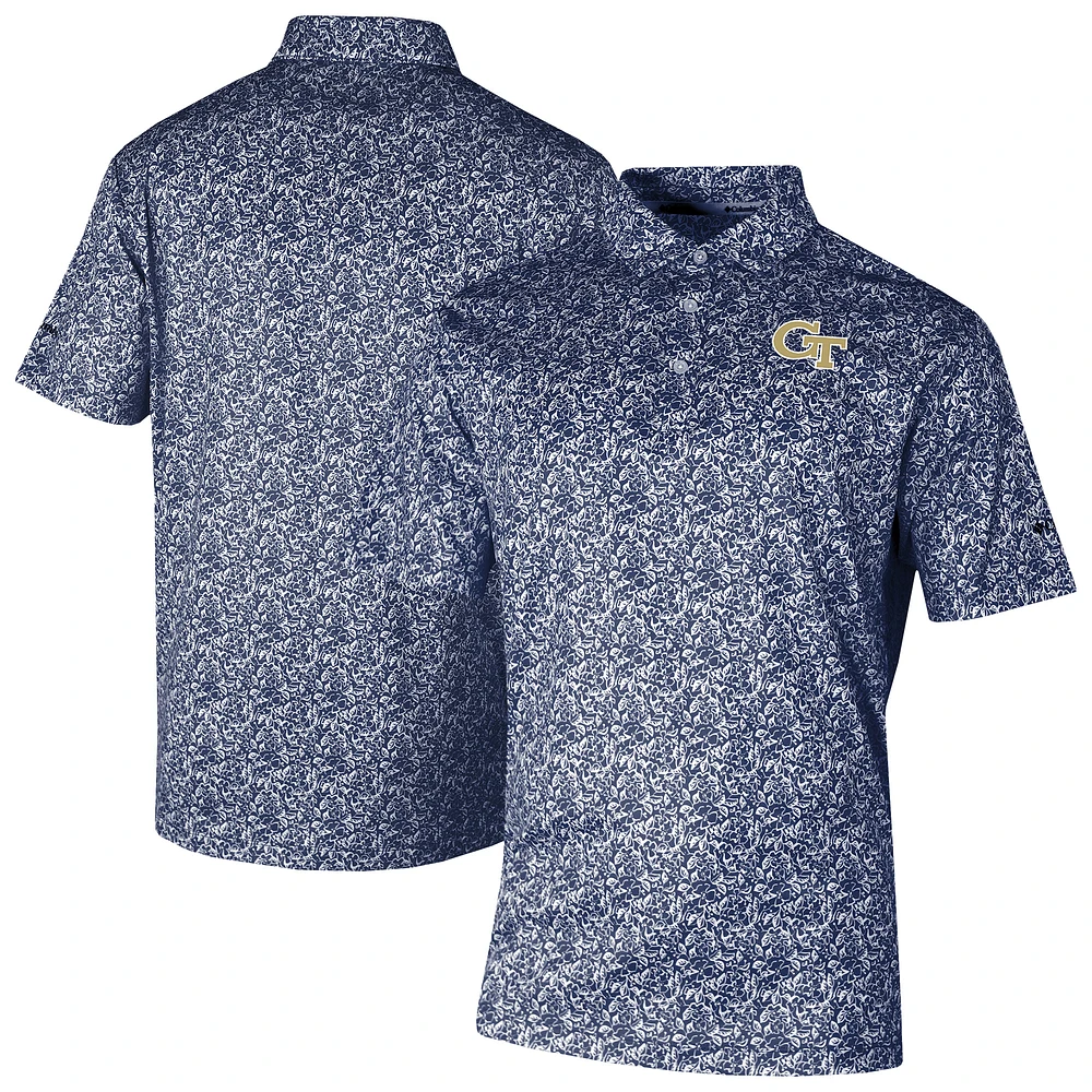 Men's Columbia Navy Georgia Tech Yellow Jackets Westside Country Polo