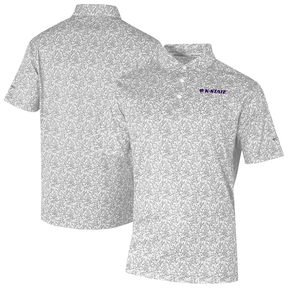 Men's Columbia Gray Kansas State Wildcats Westside Country Polo