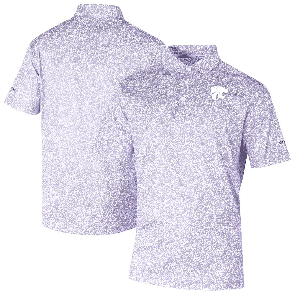 Men's Columbia Purple Kansas State Wildcats Westside Country Polo
