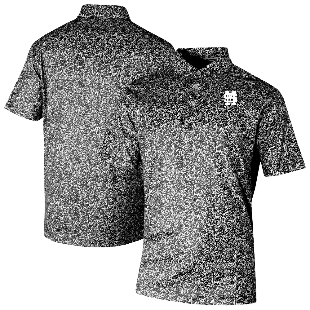 Men's Columbia Black Mississippi State Bulldogs Westside Country Polo
