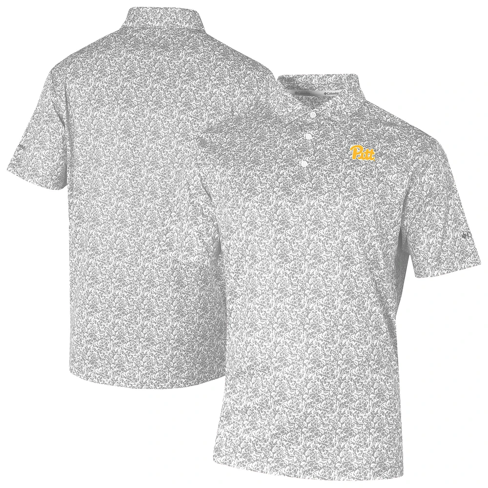 Men's Columbia Gray Pitt Panthers Westside Country Polo