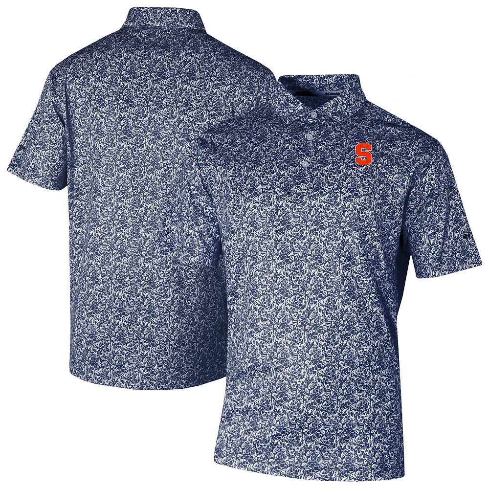 Men's Columbia Navy Syracuse Orange Westside Country Polo