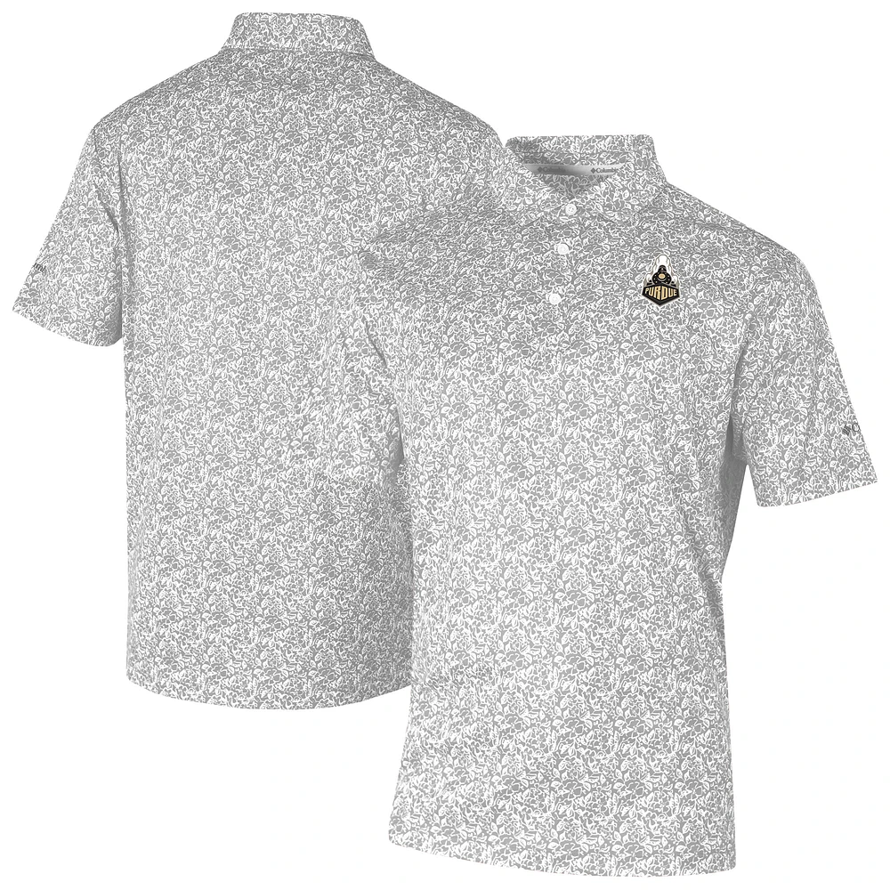 Men's Columbia Gray Purdue Boilermakers Westside Country Polo