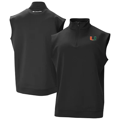 Men's Columbia Miami Hurricanes Omni-Wick Wickhams Hills Quarter-Zip Vest