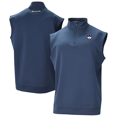 Men's Columbia Navy UConn Huskies Omni-Wick Wickhams Hills Quarter-Zip Vest