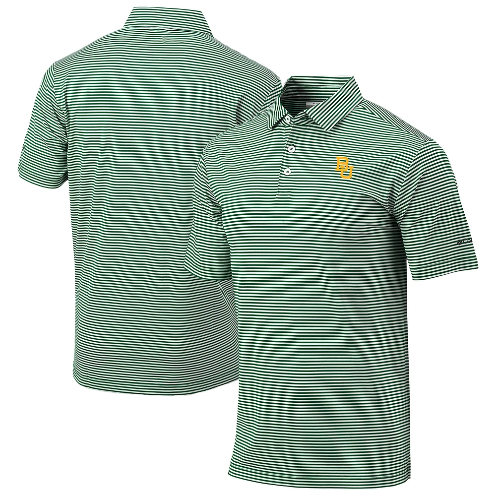 Men's Columbia Green Baylor Bears Omni-Wick Club Invite Polo