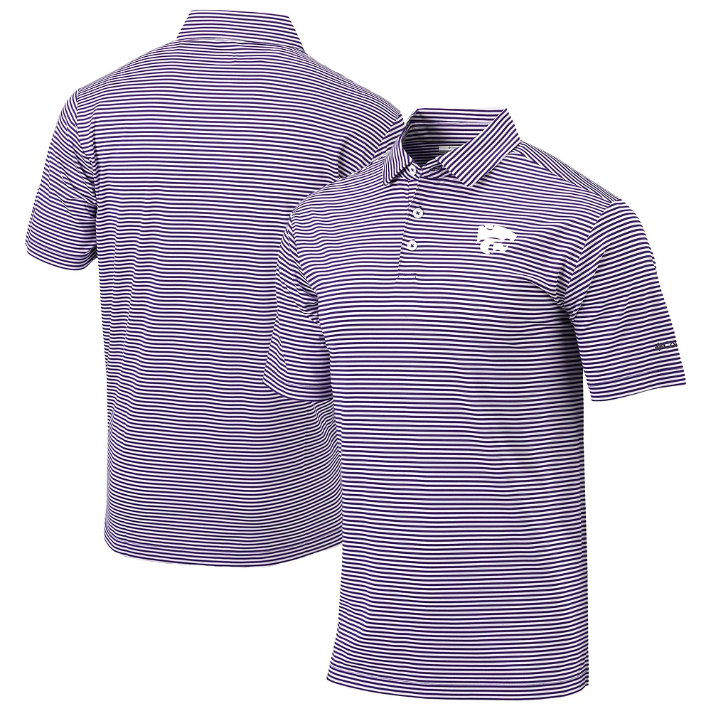 Men's Columbia Purple Kansas State Wildcats Omni-Wick Club Invite Polo