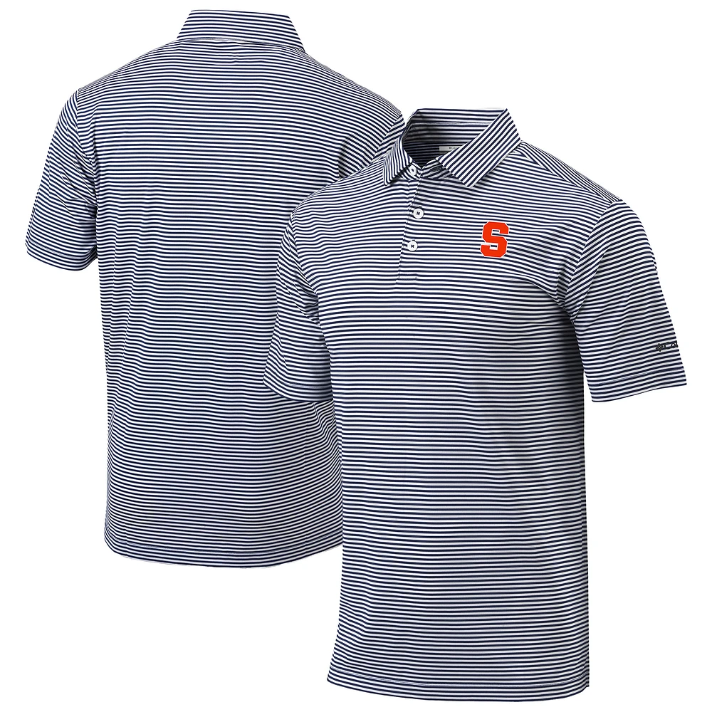 Men's Columbia Navy Syracuse Orange Omni-Wick Club Invite Polo