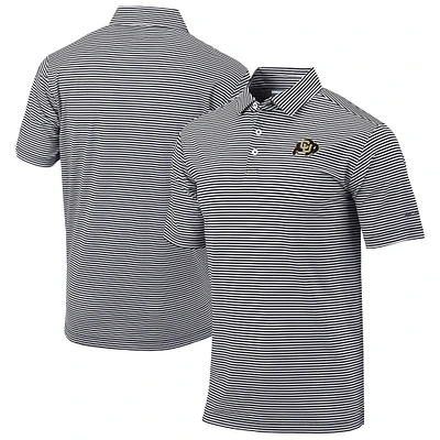 Men's Columbia Black Colorado Buffaloes Omni-Wick Club Invite Polo
