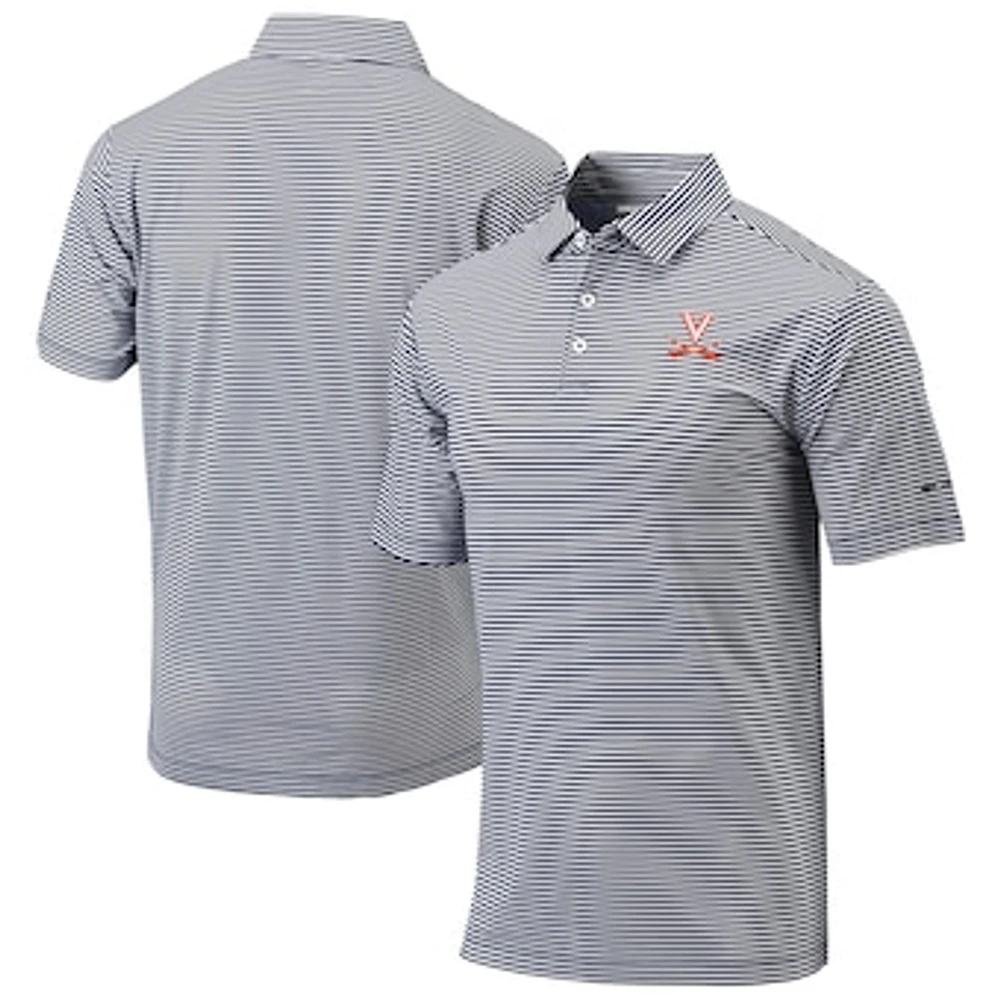 Men's Columbia Navy Virginia Cavaliers Omni-Wick Club Invite Polo