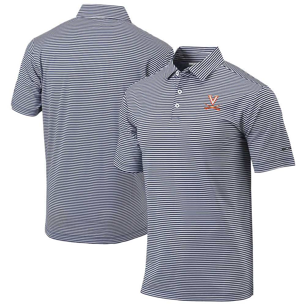 Men's Columbia Navy Virginia Cavaliers Omni-Wick Club Invite Polo