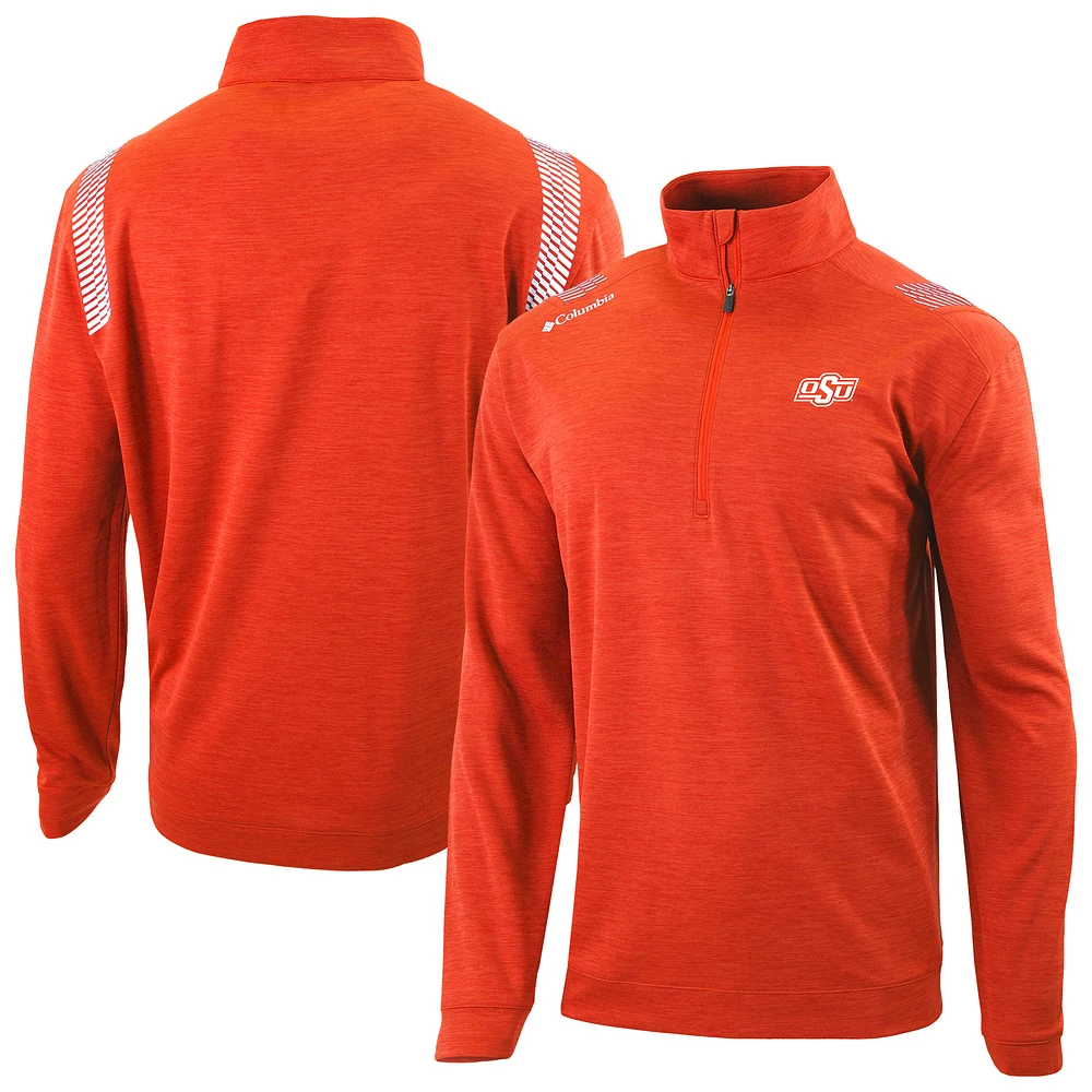 Men's Columbia Orange Oklahoma State Cowboys Omni-Wick Oakland Downs Quarter-Zip Top