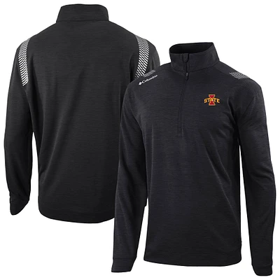 Men's Columbia Black Iowa State Cyclones Oakland Downs Quarter-Zip Top