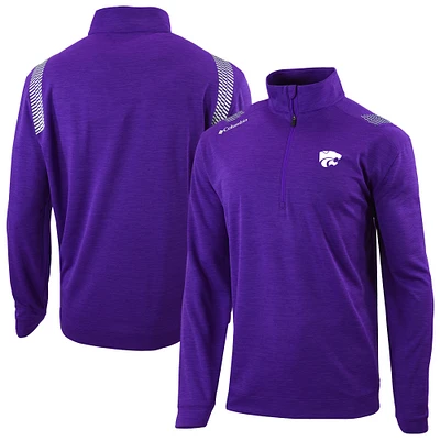 Men's Columbia Kansas State Wildcats Omni-Wick Oakland Downs Quarter-Zip Top