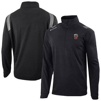 Men's Columbia Black Texas Tech Red Raiders Omni-Wick Oakland Downs Quarter-Zip Top