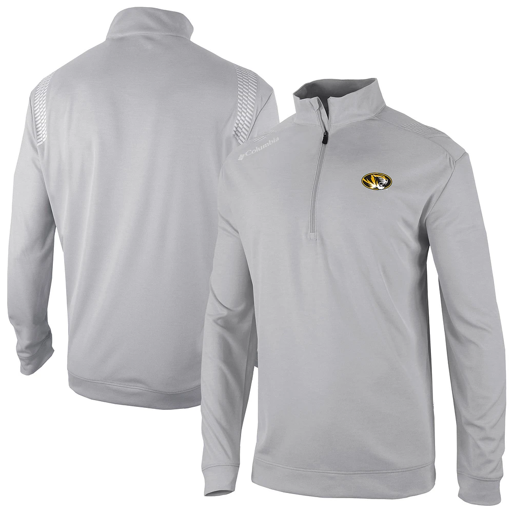 Men's Columbia Gray Missouri Tigers Omni-Wick Oakland Downs Quarter-Zip Top