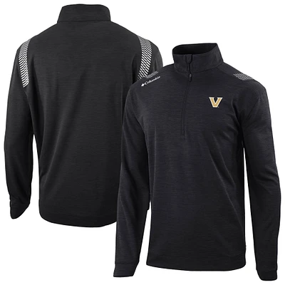 Men's Columbia Black Vanderbilt Commodores Oakland Downs Quarter-Zip Top
