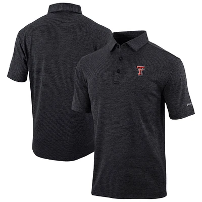 Men's Columbia Black Texas Tech Red Raiders Omni-Wick Set II Polo
