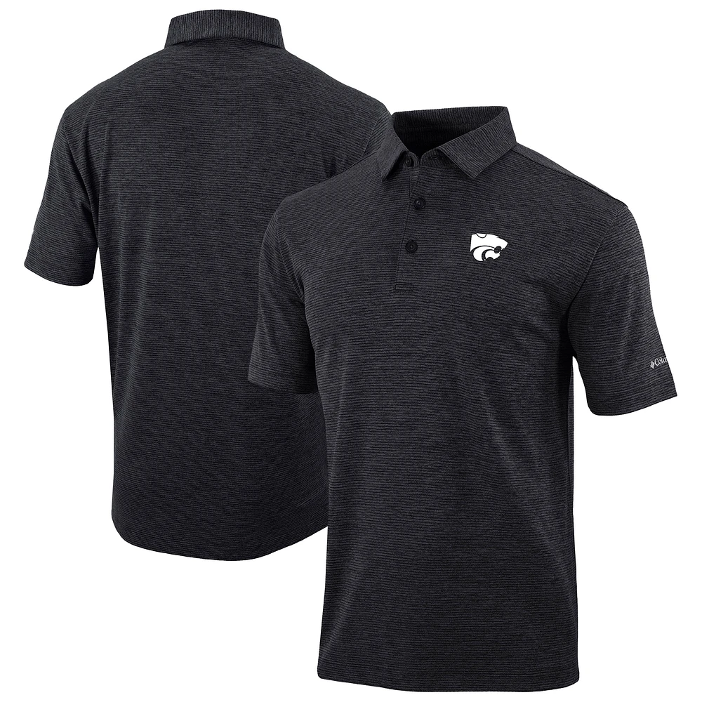 Men's Columbia Black Kansas State Wildcats Omni-Wick Set II Polo