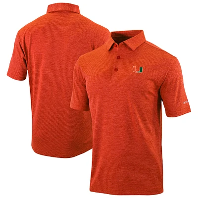Men's Columbia Orange Miami Hurricanes Omni-Wick Set II Polo