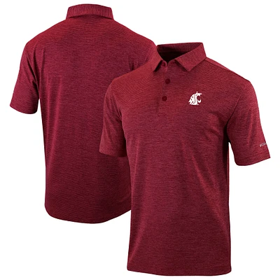 Men's Columbia Crimson Washington State Cougars Omni-Wick Set II Polo
