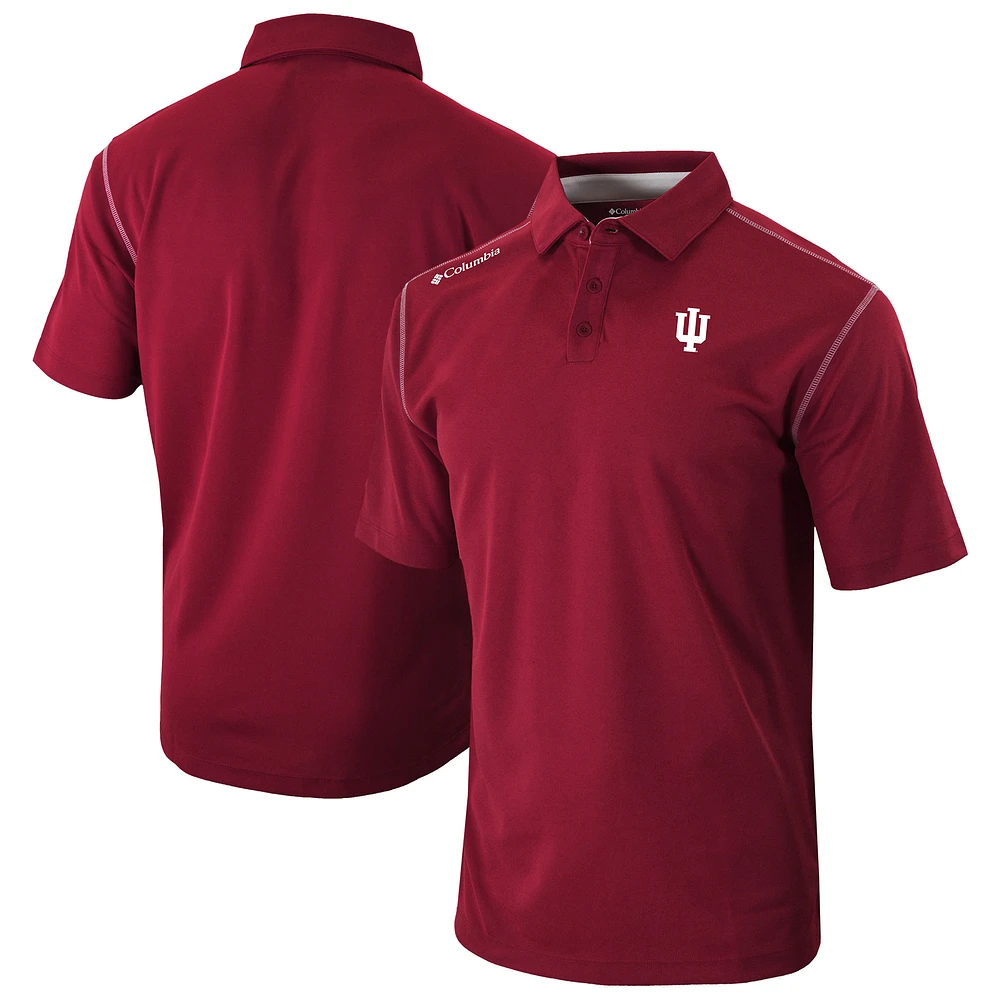 Men's Columbia Crimson Indiana Hoosiers Omni-Wick Shotgun Polo
