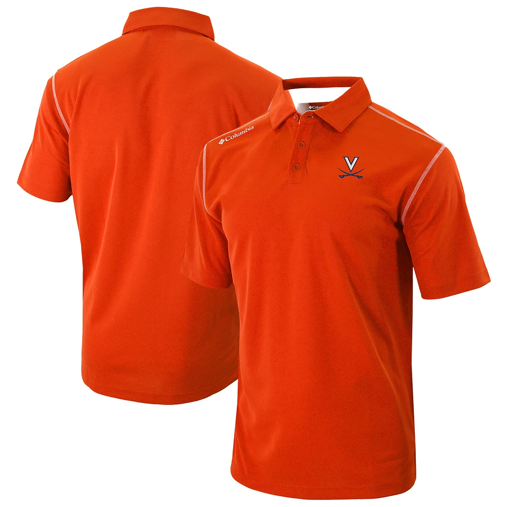 Men's Columbia Orange Virginia Cavaliers Omni-Wick Shotgun Polo
