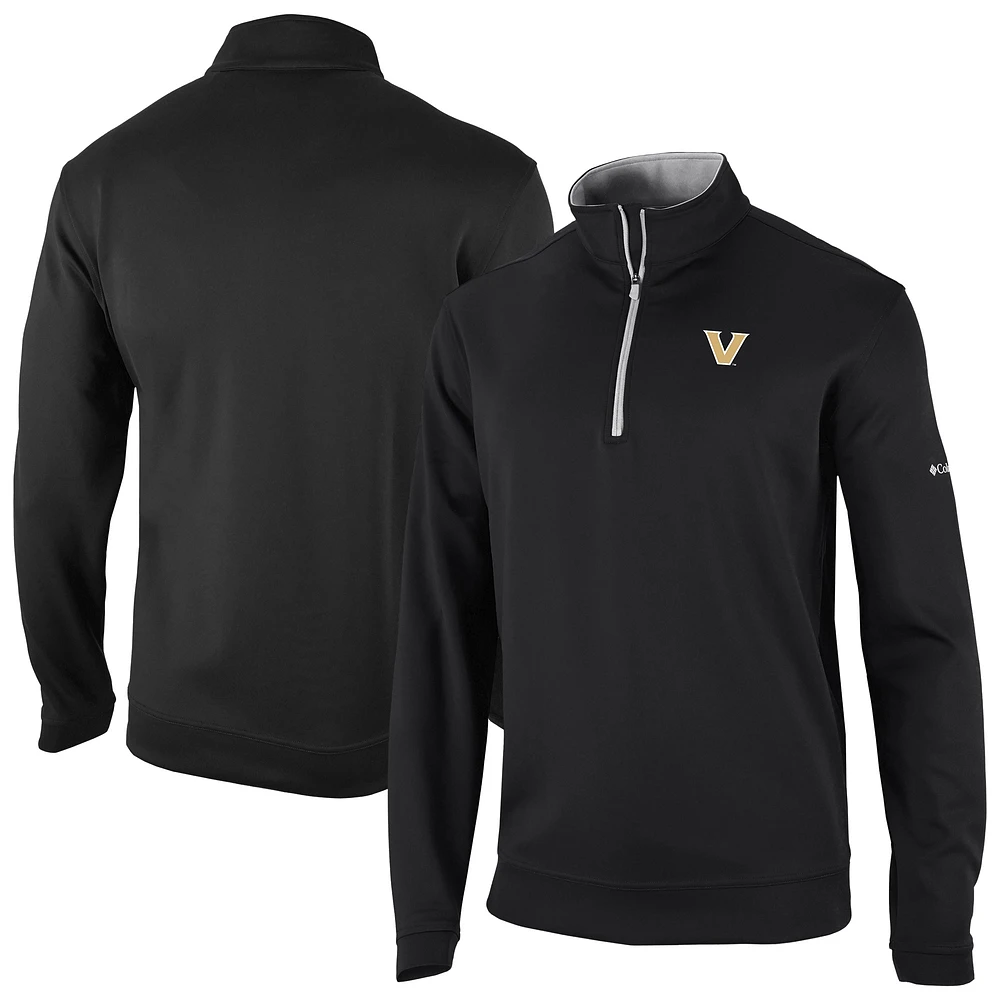 Men's Columbia Black Vanderbilt Commodores Omni-Wick Wickham Hills Quarter-Zip Top