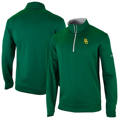 Men's Columbia Green Baylor Bears Omni-Wick Wickham Hills Quarter-Zip Top