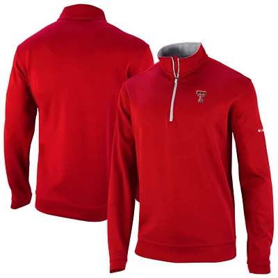 Men's Columbia Red Texas Tech Raiders Omni-Wick Wickham Hills Quarter-Zip Top