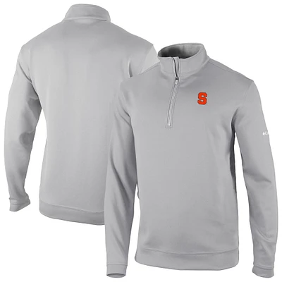 Men's Columbia Gray Syracuse Orange Omni-Wick Wickham Hills Quarter-Zip Top