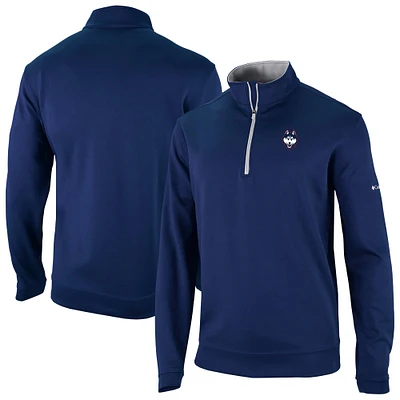 Men's Columbia Navy UConn Huskies Omni-Wick Wickham Hills Quarter-Zip Top